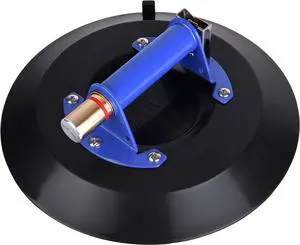 Strong Glass Suction Cup Vacuum Glass Lifter with Metal Handle and Brass Pump, Heavy Duty Industrial Suction Plate for Granite & Glass Lifting Car Window Replacement