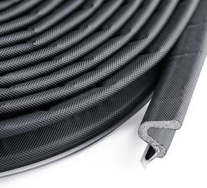 Door Weather Stripping Seal Winter Windows Kerf Soundproof Strip V-Shaped Q Foam Weather Stripping Door Frame for Card Slot Large Gap and Easy Installation(150 Feet,Black)