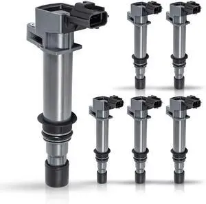 Set of 6 Ignition Coil Pack Compatible with Dodge Jeep Mitsubishi Aspen Dakota Durango Ram 1500 Nitro Cherokee Commander Liberty Raider 3.7L 3.9L 4.7L V6 V8 Replacement For UF270 UF399 UF297 C1231