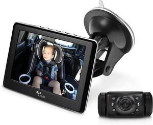 Car Portable Baby Monitor with Night Vision Cam, Wireless Transmission, Universally Compatible, 4.3 Digital Display, Mounts onto Headrest and/or Windshield