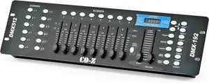 192 DMX 512 Stage DJ Light Controller Lighting Mixer Board Console for Light Shows, Party Disco Pub Night Club DJs KTV Bars and Moving Heads