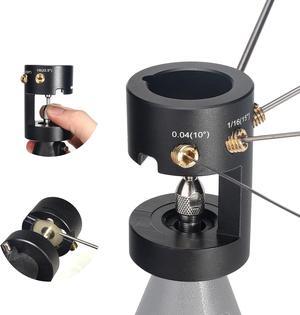ALUMINUM Tungsten Electrode Sharpener Grinder TIG Welding Tool Single Column Open Design w/Cut-Off Slot Multi-Angle &Offsets, Horizontal Hole, 4 Screw Holes &2X CNC Mandrel &5X 25mm Wheels