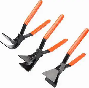 3PCS Hand Seamers Metal Bending Pliers Set With 45°90°180° Metal Standing Seam Roofing Tools Metal Working Tools Aluminium Sheet Metal For Bending HVAC, Roof Windows And Doors