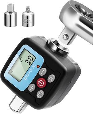 Precision Torque Wrench Adapter - Electronic Torque Tool Converter and Meter with Advanced Digital Display, Includes 1/2", 1/4", 3/8" Adapters for Automotive, Biking, DIY & Home Repairs (30N.m)