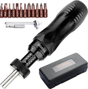 Torque Screwdriver, 1/4" Drive Screwdriver Torque Wrench, Electrician Torque Screwdriver with Scale, 10-70 in/lbs Torque Range, 1 in-lbs Torque Increment Torque Screwdriver with Bits & Case