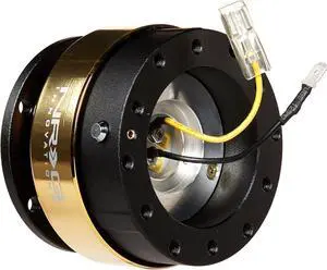 Innovations Gen 2.0 Steering Wheel Quick Release Kit, 6x70mm & 6x74mm Bolt Pattern, Black Body, Chrome Gold Ring, NRG-SRK-200BK-CG