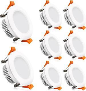 2 Inch LED Downlight, Recessed Lighting Dimmable Ceiling Light, 3W, 5500K Daylight White, CRI80 with LED Driver(35W Halogen Equivalent), 8 Pack