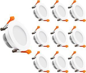 2 Inch LED Recessed Lighting, Dimmable Downlight 3W(35W Halogen Equivalent), CRI80, 4000K Natural White Ceiling Light with LED Driver (10 Pack)
