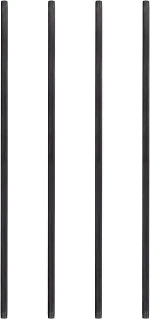 3/4 x 48 Black Steel Plumbing Pipe Connector Industrial Steel Grey Fits Standard 3/4 Inch Threaded Black Malleable Iron Fittings Build Vintage DIY Furniture 4 Pack