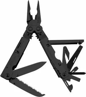 Multi-Tool Pliers- PowerAssist Multi-Tool Pocket Knife and Utility Tool Set with 16 Lightweight Specialty Tools and EDC Sheath (B66N-CP) , Black