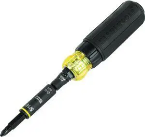 32500HDRT KNECT Ratcheting Screwdriver Multi-Bit Screwdriver / Nut Driver Impact Rated 11-in-1 Tool with Phillips Slotted Square and Torx Tips