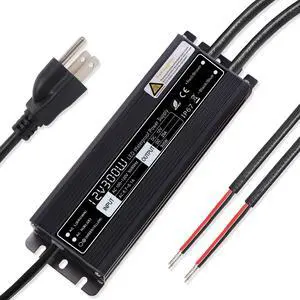 300W LED Driver 12V Low Voltage Transformer, 120V to 12V Constant Voltage Power Supply, Outdoor Landscape Lighting Transformer Waterproof IP67 Power Supply for LED Light and Any 12V DC Devices