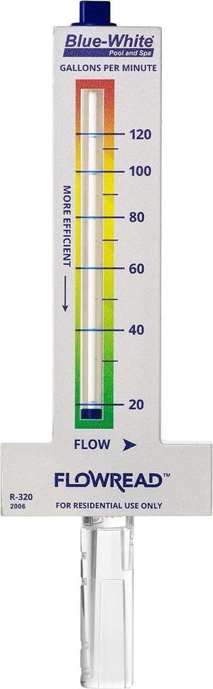 R-320, 20-120 GPM, Acrylic Flow Meter for 2" ID Pipe, accurate flow rate measurement for residential swimming pools
