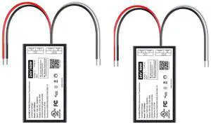 (2 Pieces) 60W 24V Dimmable LED Driver, 24V Triac ELV/MLV LED Transformer Compatible with Lutron&Leviton Switches, Dimmable Led Power Supply 60W for LED Light Smooth Flicker Free Dimming