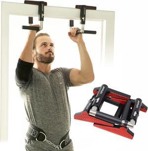 CrossGrips Compact Pull Up Bar - Pull Up Bar Door Frame for Work from Home Fitness - Adjustable Door Frame Pullup Bar Handles - 250 lbs Capacity