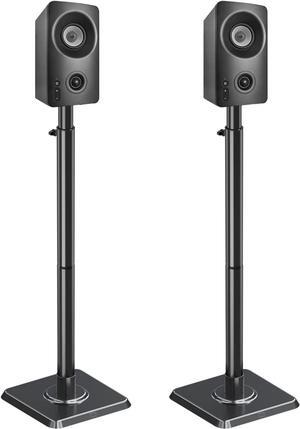 Mounting Dream Speaker Stands - Height Adjustable Speaker Stand for Vizio, Polk, JBL, Sony, Speaker Stands Pair with Wire Management (Holds up to11LBS Per Stand)