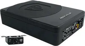 SS10P 800W Slim Under-Seat Active Car/Truck Subwoofer, Deep Bass, Built-in Amplifier, Remote Control, Perfect for Car Audio Enthusiasts
