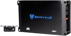 dB11 1400W Mono 2-Ohm Car Amplifier, High-Speed MOSFET, Adjustable 12dB Crossover, LED, Remote Sub Control, Perfect for Car Audio and Subs