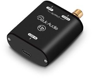 Audio U2 XMOS XU208 Digital Interface, USB to TOSLINK Coaxial/Optical Audio Adapter, for DAC/Preamp/Amplifier, Support PCM & DSD64 (Upgrade Version)