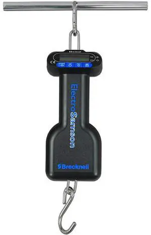 ElectroSamson Digital Hand-Held Scale, 22lb Capacity, Large Easy-to-Read LCD, Battery, Carrying Pouch, Single Person Use