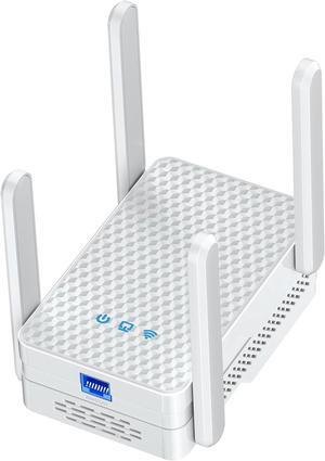 WiFi 6 Extender Signal Booster for Home, AX3000 Internet Extender WiFi Booster Long Range up to 18k Sq.ft, Dual Band WiFi Repeater Wireless Amplifier with Ethernet Port, 1-Tap Setup, Onemesh