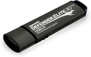 Defender Elite30  64 GB Hardware Encrypted Flash Drive - Physical Write Protect Switch  SuperSpeed USB 3.0
