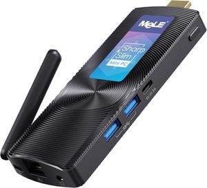 PCG02 Mini PC Stick Fanless N4000 4GB Ram 128GB Mini Computer Stick Windows 11 Home HDMI 4K 2.4G/5GHz Wi-Fi 5 BT4.2 Gigabit Ethernet Micro PC on Industrial IoT, Digital Signage, WMS, MES, NAS