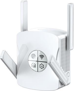 2400Mbps WiFi 6 Extender Signal Booster - 10K Sq.Ft Coverage w/5X Faster Internet Booster for Home & Outdoor | 5GHz Dual-Band Wireless Repeater with Ethernet Port, 4 Antennas Long Range for Router