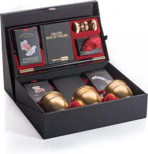 Magic - Deluxe Box of Tricks - Executive Set of Magic Tricks - Magic Set for Beginner and Experienced Magicians - Kit, Supplies with Mystical Cards, Dynamic Coins & More