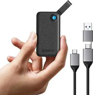 2TB Portable SSD, Up to 2000MB/s, USB 3.2 Gen 2x2, Ultra-Mini, Compact with 2 in 1 USB C Cable, External Solid State Drives, Reliable Storage for USB C Smartphone, Tablet, PC - B20