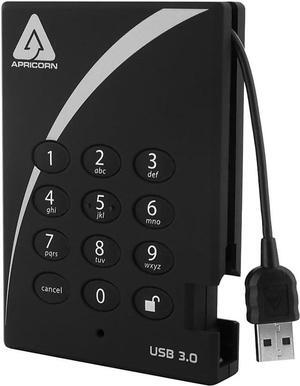2TB Aegis Padlock USB 3.0 256-Bit AES XTS Hardware Encrypted Portable External Hard Drive (A25-3PL256-2000)