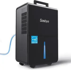 4500 Sq.Ft. Most Efficient Energy Star 2024 Dehumidifier for Basement with Drain Hose, Max 115 Pints/D Dehumidifier for Large Room, [45dB Quiet Compressor], Easy Drainage, Auto-restart, Black