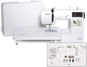 JW8100 Fully-Featured Computerized Sewing Machine with 100 Stitches, 7 Buttonholes, Hard Cover, Extension Table and 22 Accessories