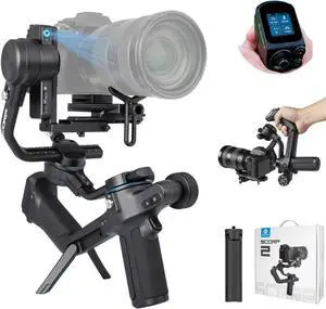 SCORP 2 Gimbal Stabilizer for DSLR and Mirrorless Camera, Integrated Al Tracking Sensor, 3-Axis Camera Stabilizer for  Canon Panasonic Nikon, 2.5kg Payload Touch Screen Vertical Shooting