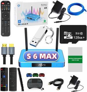 Version S6 MAX 4GB RAM 64GB ROM 6K Ultra HD Built-in Voice Control 2*HDMI Cable,2* Power Supply,1* Voice Remote Control,1* 128 TF Card, 1 * 128 USB Flash Driver ect