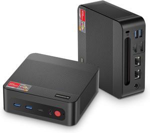 P4 Light Gaming Mini PC Ryzen 7 5700U 32GB RAM 1TB SSD 11 Pro Triple 4K 60HZ Displays Desktop Computers, Support PS3 Emulator Micro PC, HDMI+DP+Type-C, WiFi 6E, BT5.2, Dual 2.5GbE LAN