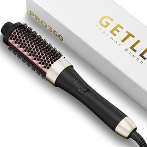 Thermal Brush Curling Iron Brush Heat Hair Curling Brush with Ceramic Tourmaline Hair Styler 1.5 Inch Heated Round Hair Brush Dual Voltage Hot Brushes for Volume Hair Curler
