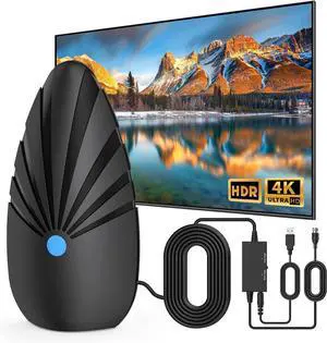 TV Antenna Indoor, 1200+ Miles Long Range Digital AntennaAntenna for Smart TV for Easy Installation and All Smart/Old TVs, Supports 4K 1080P HD VHF UHF