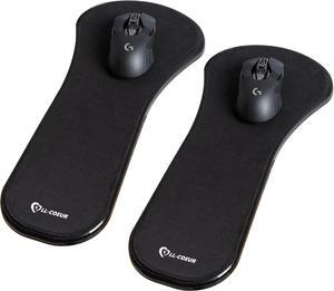 2 Pack Arm Support Wrist Rest for Table and Chair, Ergonomic Armrest Desk Extender, Multifunctional Computer Mouse Pad Holder (2 x Black)