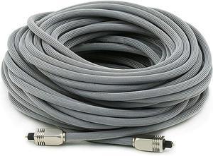 103448 Premium S/PDIF (Toslink) Digital Optical Audio Cable - Silver - 75ft | Heavy Duty Mesh Jacket, Metal Connector Heads, for Play Station, Xbox one, Home Theater & More Gray