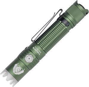 BSS V6 Pro Tactical Flashlight, USB-C Rechargeable LED Flashlight, High 1705 Lumens, 6 Light Modes, Dual Switches Bright Flashlights, Dark Green - CW