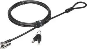 MicroSaver 2.0 Laptop Lock, Carbon Steel Cable 1.8m Long, Strong 10mm Diameter Locking Head with T-Bar Locking Mechanism, K65020EU