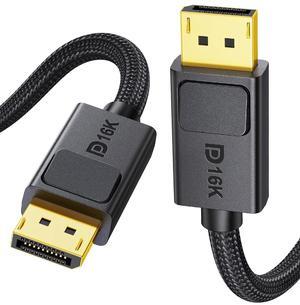 54Gbps DisplayPort Cable 2.1 [ Certified] [8K@165Hz 4K@480Hz 360Hz 240Hz] DP 2.1 Cable 16K DP54 HDR DSC 1440P Display Port Cord Compatible G-Sync Gaming Monitor 5090 7900XTX 6.6FT