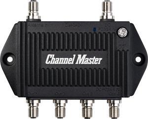 Channel Master TV Antenna Booster 4-4-Port TV Antenna Distribution Amplifier, Built-in LTE Filter, 7.5dB Gain, Compatible with Non-Amplified TV Antennas, Increases Signal Strength, Indoor/Outdoor