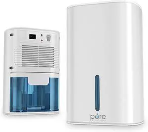 Pure Enrichment PureDry Mini Dehumidifier - 27oz Compact Water Tank Eliminates 300ml/day of Excess Moisture from Closets, Bathrooms, Boats, Kitchens, and Other Small Rooms and Living Spaces