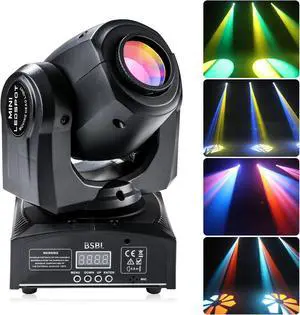 LED Moving Head DJ Lights 30W Spotlight with 8 GOBO 15 Color by DMX512 and Sound Activated Control - Mini Stage Lighting for Parties Disco Wedding Church Live Show KTV Club...