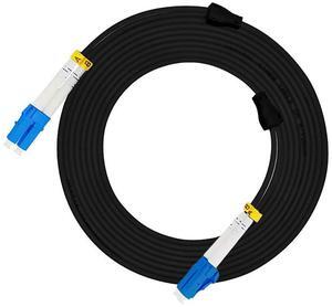 75M LC to LC Outdoor Armored Duplex 9/125 SM Fiber Optic Cable Jumper Optical Patch Cord Singlemode 75Meters 245ft LC-LC