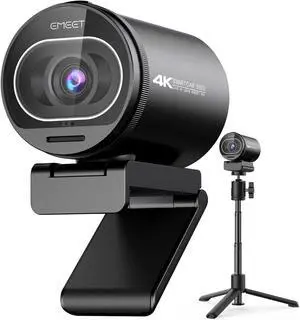 S600 4K Webcam with Tripod for Streaming -  1/2.5'' Sensor, PDAF Autofocus, 1080P@60FPS, 2 Noise Reduction Mics, Built-in Privacy Cover, 73° FOV, Streaming Webcam for Product/Game/Beauty