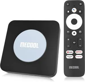 Android 11.0 TV Box, MECOOL KM2 Plus 2GB 16GB Smart TV Box with Netflix Certified, Google Assistant Dolby Atmos, TV Box 4K Support AV1, 2.4G/5G, Ethernet, WiFi 5, BT 5.0 with Amlogic S905X4 (Black)