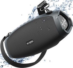 Portable Loud Speakers Bluetooth Wireless, 120W Max IPX6 Waterproof Outdoor Big Large Bluetooth Speaker Party Boombox 2 Subwoofer, Triple Passive Radiators-70W Deep Bass/42H/Power Bank/TF/AUX